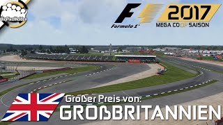 F1 2017 MEGA COOP SAISON 38  Lauf 19  Großbritannien  Rennen  Lets Play F1 2017 Mega Coop [upl. by Kutchins]