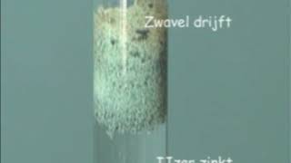 H5  Synthese van ijzersulfide uit ijzer en zwavel [upl. by Gnilrets]