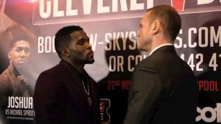 GEORGE GROVES v DENIS DOUGLIN  HEAD TO HEAD  FINAL PRESS CONFERENCE  CLEVERLY v BELLEW 2 [upl. by Zenitram]