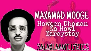 Maxamad Mooge liibaan Haween dhamaan baan ka hawl yaraystay Hees Macaan [upl. by Noemis]