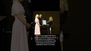 Country music legend Dolly Parton bestowed Kentucky Colonel By Gov Beshear shorts [upl. by Ritchie]