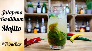 Jalapeno Basilikum Mojito  Cocktail  Rezept  TrinkBar [upl. by Mharba]