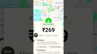 Ola Mini Booking Fares In Hyderabad 😭 ll Ola mini fares in hyderabad short shortsfeed youtube yt [upl. by Haon]