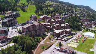 La station de Nendaz en drone  HauteNendaz Canton du Valais Suisse [upl. by Zebulon]