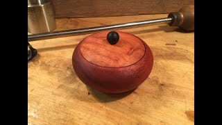 Turned Lidded Bowl in Padauk [upl. by Andy]