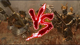 Hammerers Grudge Settlers VS Chosen Great Weapons Total War Warhammer 3 [upl. by Nered843]