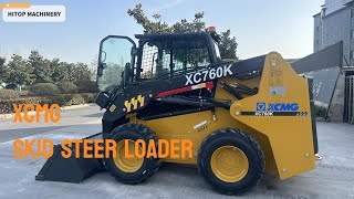 XCMG minicargadora XC760K Skid Steer Loader Exported to South America [upl. by Ydnis]