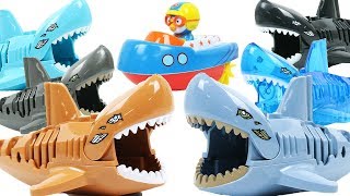 좀비 상어 뽀로로 배 보트 장난감 모래 놀이 레고 상어친구 고래 인형 Lego Toy Sharks Whale Playing with Pororo Ship Boat [upl. by Howzell]