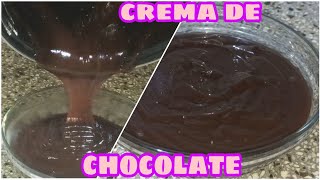 Como Hacer Una CREMA DE CHOCOLATE Súper FÁCIL PARA RELLENO O COBERTURA De Tortas [upl. by Kynan]