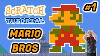 How to Make a SUPER MARIO BROS SCROLLING PLATFORMER GAME in Scratch 30  Tutorial 1 [upl. by Amargo]