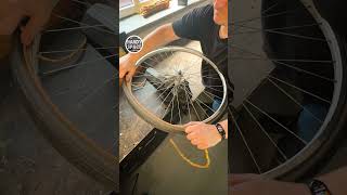 Cyclists You Wont Believe What a rope Can Do to Your Bike Tire shorts [upl. by Regina]