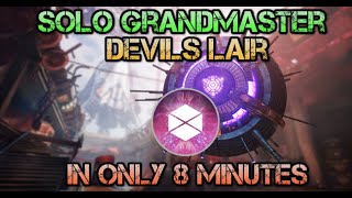 Solo Grandmaster  Devils Lair  Titan  in ONLY 8 minutes [upl. by Novj]