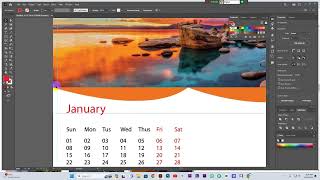 🍁Desk Calendar Design🍁 in Adobe Illustrator💥 [upl. by Holmen]