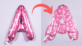 How To Deflate Foil Balloon How To Release Air From Foil Balloon Reuse Happy Birthday Foil Balloon [upl. by Tillie415]