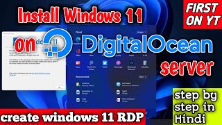 How to create windows 11 RDP  Install Windows 11 on DigitalOcean VPS  Windows on DigitalOcean [upl. by Anelhtak]