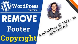 How to Remove Footer Copyright Text Bar from WordPress Theme GeneratePress or Any Other Theme [upl. by Aiyot33]