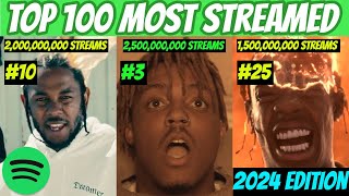 TOP 100 MOST Streamed Rap Songs OF ALL TIME Spotify 2024 UPDATED [upl. by Manara240]