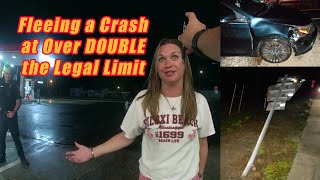 Entitled Woman Flees Car Crash at Over DOUBLE the Legal Limit [upl. by Hokanson375]