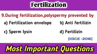 fertilization  embryology  developmental biology  general embryology mcq [upl. by Acitel475]