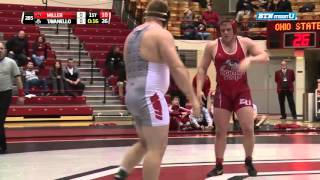 Edinboro Fighting Scots at Ohio State Buckeyes Wrestling Heavyweight  Miller vs Tavanello [upl. by Kirre]