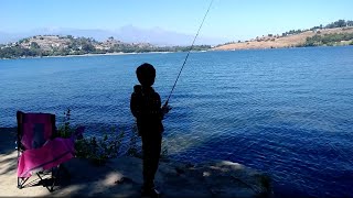 Fishing at Puddingston Lake in San Dimas California near Raging Waters [upl. by Garreth931]