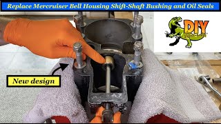 Replace Mercruiser bell housing shift shaft bushings and oil seals [upl. by Ammann]