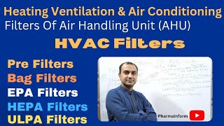 Filters Of HVAC  Air Handling Unit Filters  Pre Filters  Bag Filters  Filters Classification [upl. by Nalyr945]