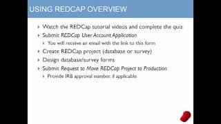 1 REDCap Background Information [upl. by Mackler]