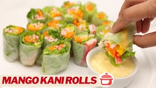 Mango Kani Rolls Recipe w Easy Masarap Sauce Recipe [upl. by Doelling]