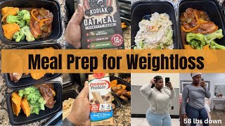 MEAL PREP FOR WEIGHT LOSS WHAT I ATE TO LOSE 50 POUNDS BrightAsDae [upl. by Aneetsirk]