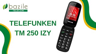 Présentation du téléphone Telefunken TM250 IZY  Bazile Telecom [upl. by Klotz853]