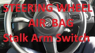 how to remove steering wheel for stalk arm switch replacement on vw [upl. by Yrrej758]