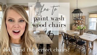 New Dining Chairs and Paint Washing Technique [upl. by Sinoda]