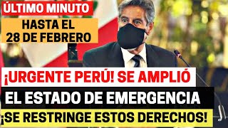 ¡Urgente Se Amplio El Estado de Emergencia ¡Se Restringe Estos Derechos [upl. by Annahs]