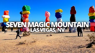 Exploring Seven Magic Mountains in Las Vegas Nevada USA Walking Tour sevenmagicmountains lasvegas [upl. by Anilehs]