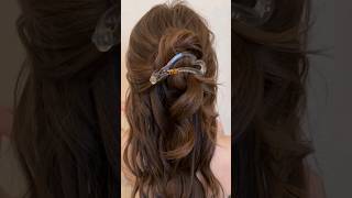 Clip hairpin straight clip banana clip duckbill clip hair tutorial hairpin todays good stuff [upl. by Ojadnama319]