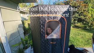 Binecer Portable Sauna Review Easy Setup Indoor or Outdoor [upl. by Nennahs]