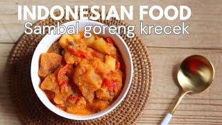 Indonesian Food Sambal Goreng Krecek Spicy Buffalo Skin DelicacyFood Video [upl. by Devona]