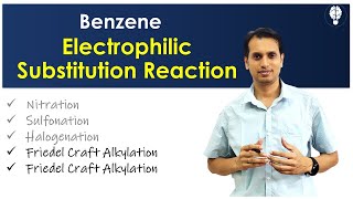 Benzene Part 7 Electrophilic Substitution Reactions  Friedel Crafts Alkylation and Acylation [upl. by Leonerd]