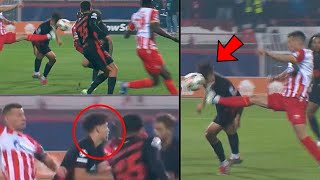 Pau Cubarsi HORRIFIC HEAD INJURY against Crvena Zvezda in last night game [upl. by Candless]