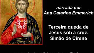 A Paixão do Senhor narrada por Ana Catarina Emmerich  11 Terceira queda de Jesus Simão de Cirene [upl. by Dnomyad]