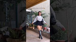 How to Pair a White Sweatshirt with Black Mini Skirt for Fall  Winter Fashion 2023  Myntra shorts [upl. by Atilrahc]