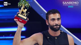 Sanremo 2023  Marco Mengoni vince la 73esima edizione del Festival con Due vite [upl. by Yrogiarc619]