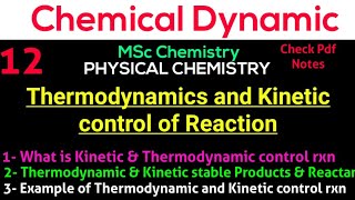 Thermodynamics and Kinetic control Reaction mscchemistrynotes chemicalkineticitschemistrytime [upl. by Terina]