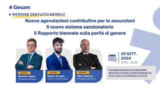 WEBINAR NOVITA DOPO LA RIPRESA ESTIVA [upl. by Dion225]