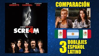 Scream 4 2011 Comparación de 3 Doblajes Latinos  Original y Redoblajes  Español Latino [upl. by Aziza445]