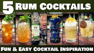 5 Easy RUM COCKTAILS at home with FALERNUM [upl. by Elora]