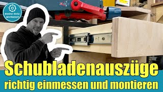 Schubladenauszüge richtig einmessen⎜Tutorial⎜kleine holzwerkstatt [upl. by Ecidnak]