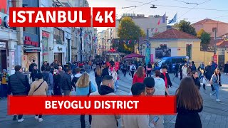 Beyoglu District Istanbul 2022 IstiklalTaksim Walking Tour4k UHD 60fps [upl. by Innoj]