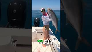 Epic Amberjack Battle Light Tackle Fishing Adventure [upl. by Lutim]